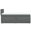 vidaXL Boxspring met matras stof donkergrijs 100x200 cm
