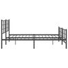 vidaXL Bedframe met hoofd- en voeteneinde metaal zwart 183x213 cm