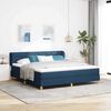 vidaXL Boxspringbed met matras met hoofdeinde Blauw 180 x 200 cm Stof
