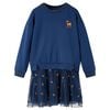 vidaXL Kinderjurk met lange mouwen 104 marineblauw