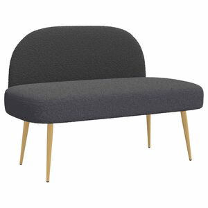 vidaXL Beklede bank met rugleuning Donkergrijs 110 x 60 x 76 cm Boucl&eacute;
