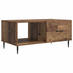 vidaXL Salontafel Oud hout 90 x 50 x 40 cm Bewerkt hout