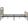vidaXL Bedframe zonder matras metaal gerookt eikenkleurig 193x203 cm