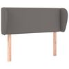 vidaXL Hoofdbord met randen 83x23x78/88 cm kunstleer grijs