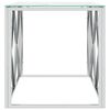 vidaXL Salontafel 110x45x45 cm roestvrij staal en glas