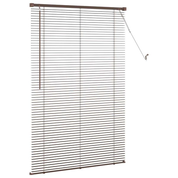 vidaXL Venetiaanse Blind Donkerbruin met Patroon 150 x 100 cm PVC
