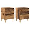vidaXL Bedkasten met lade 2 pcs Oud Hout 40 x 35 x 50 cm Bewerkt hout