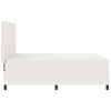 vidaXL Boxspring bed Cr&egrave;me en Wit 193 x 144 x 128 cm Katoenen stof