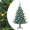 vidaXL Artificial Pre-lit Kerstboom met Ballenset Groen 120 cm