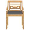 vidaXL Stoelen Batavia 4 st met kussens massief teakhout