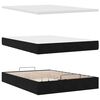 vidaXL Ottoman bed met matrassen en LED's 140x190cm fluweel zwart