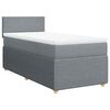 vidaXL Boxspring met matras stof lichtgrijs 90x190 cm