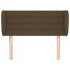 vidaXL Hoofdbord met randen 103x23x78/88 cm stof donkerbruin
