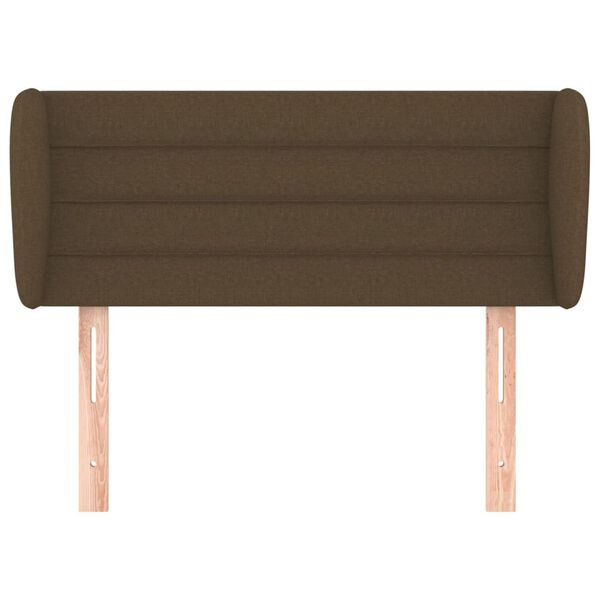 vidaXL Hoofdbord met randen 103x23x78/88 cm stof donkerbruin