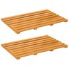 vidaXL Badmat Effen Bruin 100 x 53 cm Hout
