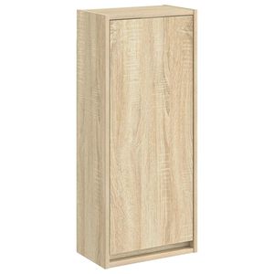 vidaXL Wandgemonteerde wastafelmeubel Sonoma Eiken 35 x 20 x 81 cm