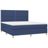vidaXL Boxspring met matras stof blauw 180x200 cm