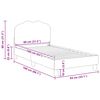 vidaXL Bedframe voor kinderen met hoofdbord Crème 80 x 160 cm