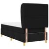 vidaXL Boxspringbed met Matras Donkergrijs 90x190 cm Zwart 90 x 190 cm