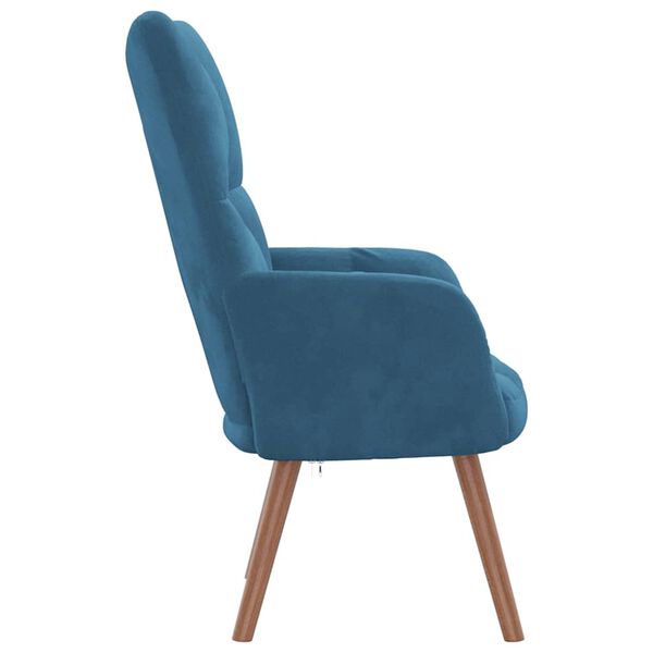 vidaXL Relaxstoel fluweel blauw