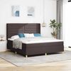 vidaXL Boxspringbed met matras met hoofdeinde Bruin 140 x 200 cm Stof
