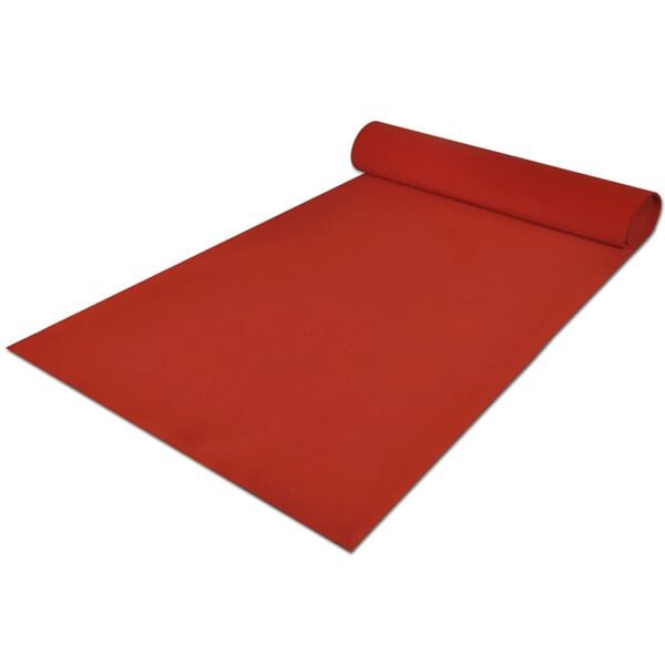 vidaXL Rood tapijt 1 x 5 m extra zwaar 400 g/m2
