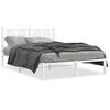 vidaXL Bedframe met hoofdbord metaal wit 120x200 cm