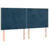 vidaXL Bedframe zonder matras 200x200 cm fluweel donkerblauw