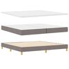 vidaXL Boxspringbed met kussen met hoofdeinde Taupe 200 x 200 cm Stof