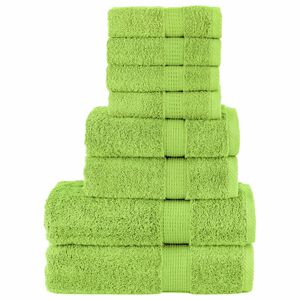 vidaXL 8-delige Handdoekenset SOLUND 600 g/m&sup2; appelgroen