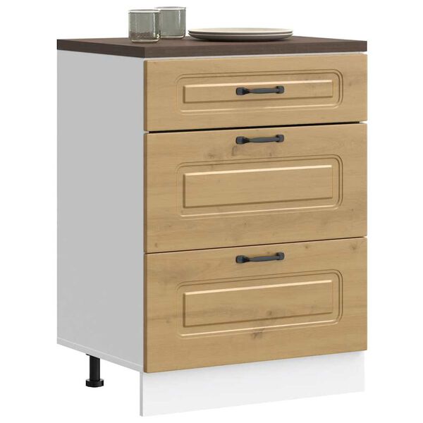 vidaXL Onderkast Kalmar bewerkt hout artisanaal eikenkleur