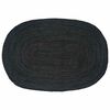 vidaXL Vloerkleden Ovaal Zwart 100 x 152 cm Jute