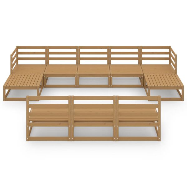 vidaXL 10-delige Loungeset massief grenenhout