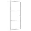 vidaXL Binnendeur 93x201,5 cm ESG-glas en aluminium wit