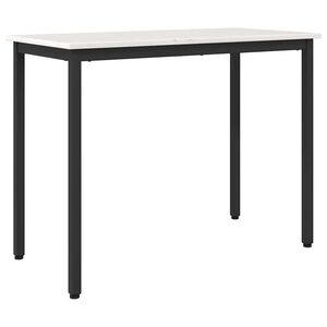vidaXL Tafel Wit 100 x 50 x 77 cm Engineered hout en staal