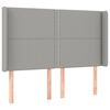 vidaXL Boxspring met matras en LED stof lichtgrijs 140x190 cm