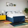 vidaXL Boxspring met matras stof blauw 140x190 cm