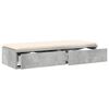 vidaXL Bedlades met lade Beton Grijs 90 x 36,5 x 16,5 cm Bewerkt hout