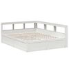 vidaXL Bed met boekenkast zonder matras grenenhout wit 150x200 cm