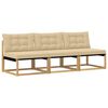 vidaXL Buiten Midden Sofa Massief Acaciahout Wit