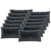 vidaXL Kussensloop 12 pcs HEERLEN Antracietkleurig 40 x 80 cm