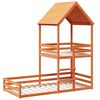 vidaXL Kinderbed met huisje massief grenenhout wasbruin 90x190 cm