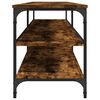 vidaXL Tv-meubel 200x30x50 cm bewerkt hout metaal gerookt eikenkleurig