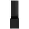 vidaXL Wandschappen 2 st 50x15x50 cm bewerkt hout hoogglans zwart
