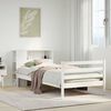 vidaXL Bed met boekenkast zonder matras grenenhout wit 90x190 cm