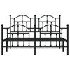vidaXL Bedframe met hoofd- en voeteneinde metaal zwart 140x200 cm