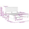 vidaXL Bedframe met hoofdeinde Beton Grijs 160 x 200 cm Bewerkt hout