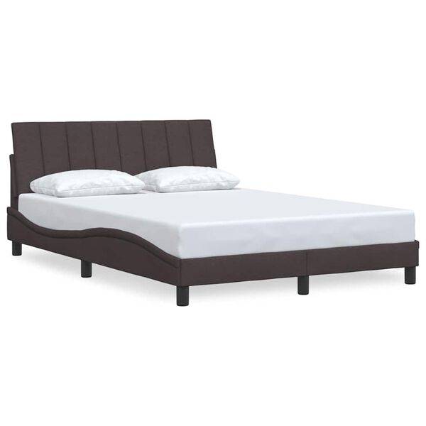 vidaXL Bedframe zonder matras "Hanko" 120x200 cm stof donkerbruin