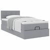 vidaXL Ottoman bed met matras 80x200cm stof lichtgrijs