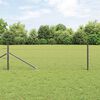 vidaXL Hecke met palen Grijs 0,5 x 10 m PVC-gecoat staal